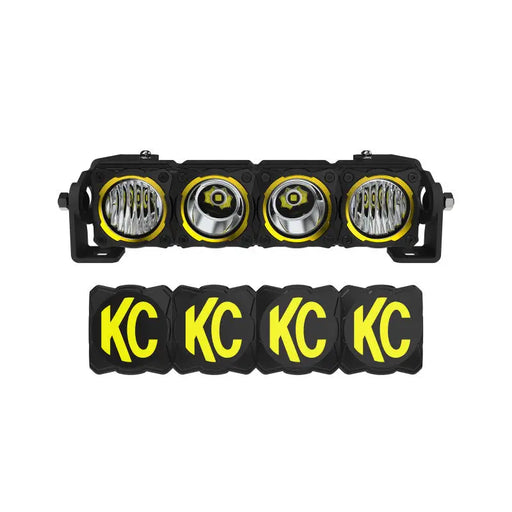 KC HiLiTES FLEX ERA LED 10in. Light Bar - Master Kit with KC logo displayed