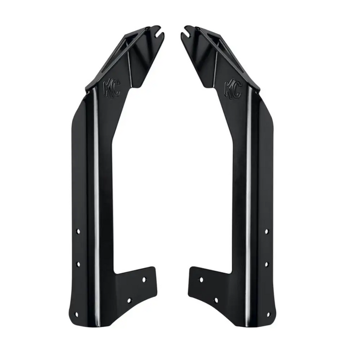 Pair of black aluminum front fender fenders for BMW E-type - KC HiLiTES Xross Bar Light Mount