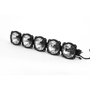 KC HiLiTES Universal Pro6 Gravity LED 5-Light 100w Combo Beam Light Bar - Black LEDs on White Background