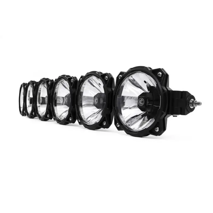 KC HiLiTES Universal Gravity LED Light Bar with Black LEDs on White Background