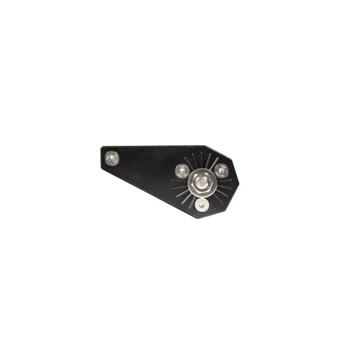 Black metal bracket with screws for KC HiLiTES Universal 50in. Overhead Xross Bar Light Mount