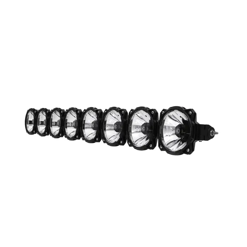KC HiLiTES Universal 50in. Pro6 Gravity LED 8-Light Combo Beam Light Bar with black and white leds