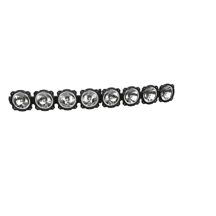 Black and white bracelet with silver clasp on KC HiLiTES light bar