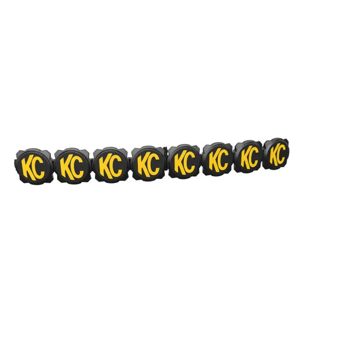 Black and yellow logo on white background for KC HiLiTES Universal 50in. Pro6 Gravity LED 8-Light 160w Combo Beam Radius Light Bar