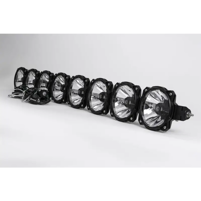 KC HiLiTES Universal 50in. Pro6 Gravity LED Light Bar with eight black LEDs on white background.