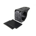 Universal tube clamp for KC HiLiTES light mount bracket, black plastic with fabric.