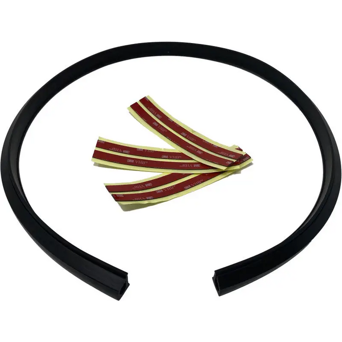 Pair of red and yellow striped hair ties displayed on KC HiLiTES Universal Wire Hider - 1 Meter.