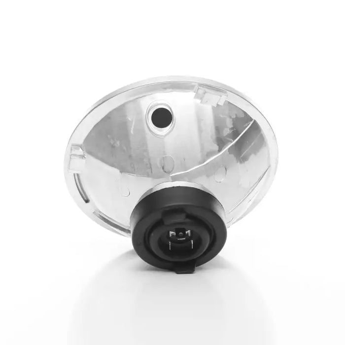 Clear glass ball with black plastic base, KC HiLiTES Universal/97-06 Jeep TJ 7in. Halogen H4 DOT Headlight low beam pair