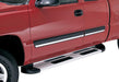 Red truck with black side step bars - lund trailrunner multi-fit running boards for jeep liberty
