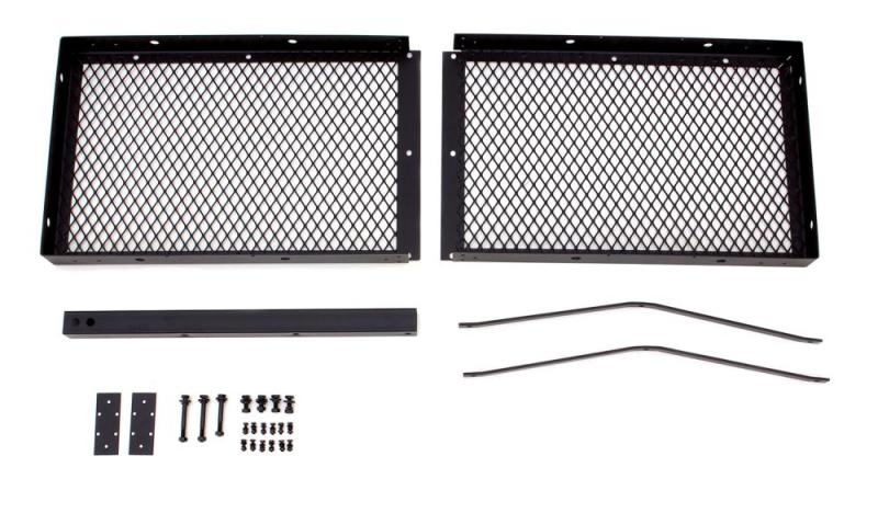Front grille guards for a car displayed in lund universal cargo carrier - black
