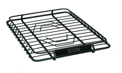 Lund universal roof rack cargo basket for jeep wrangler - black