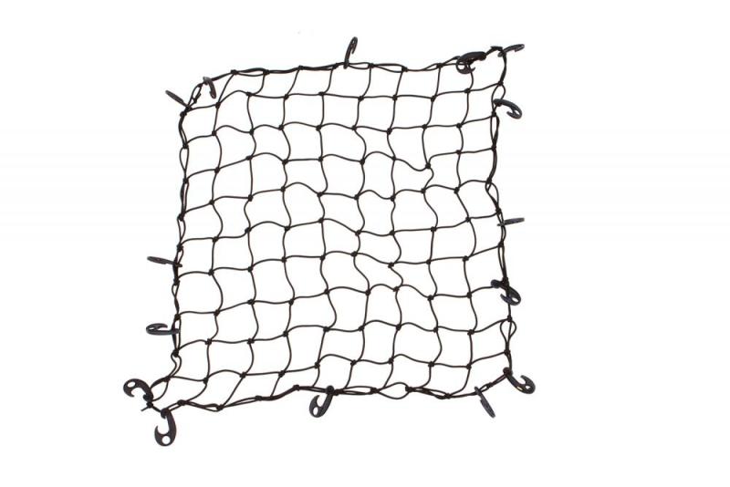 Lund universal cargo net for roof top cargo racks - black mesh with white background