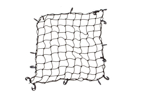 Lund universal cargo net for roof top cargo racks - black, wire mesh on white background