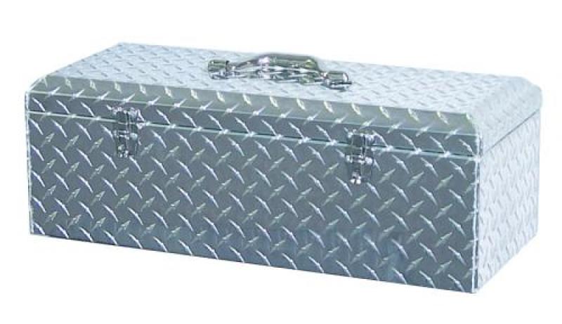 Lund universal challenger specialty tool box - brite, diamond plate tool box