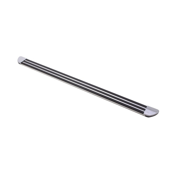 Lund universal crossroads 80in. Running board - chrome black and white metal handle