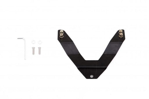 Front bumper mounting bracket for lund license plate relocation kit on bull bar - black
