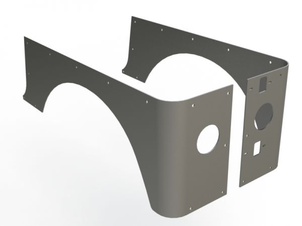 4" Stretch Corner Guards for Jeep TJ - Steel