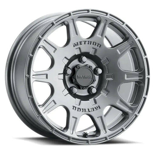 Method mr502 rally titanium wheel 17x8 black silver finish
