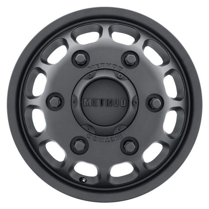 Method mr901 front wheel with 16x6 +110mm offset and 6x180 bolt pattern in matte black