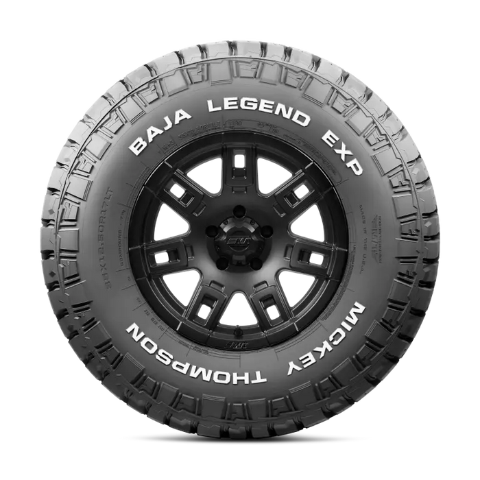 Mickey Thompson Baja Legend EXP Tire with black wheel, rim, and wheels