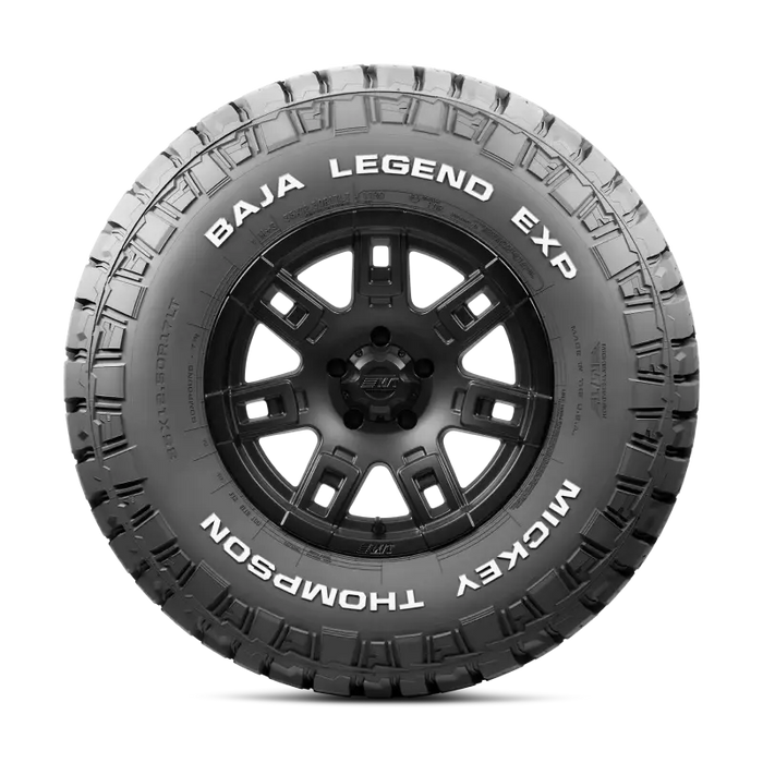 Mickey Thompson Baja Legend EXP tire with black wheel and rim