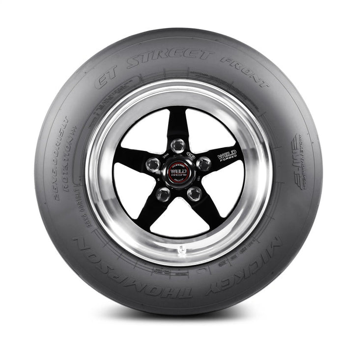 Mickey thompson et street front tire - black and white tire with white rim (27x6.00r15lt)