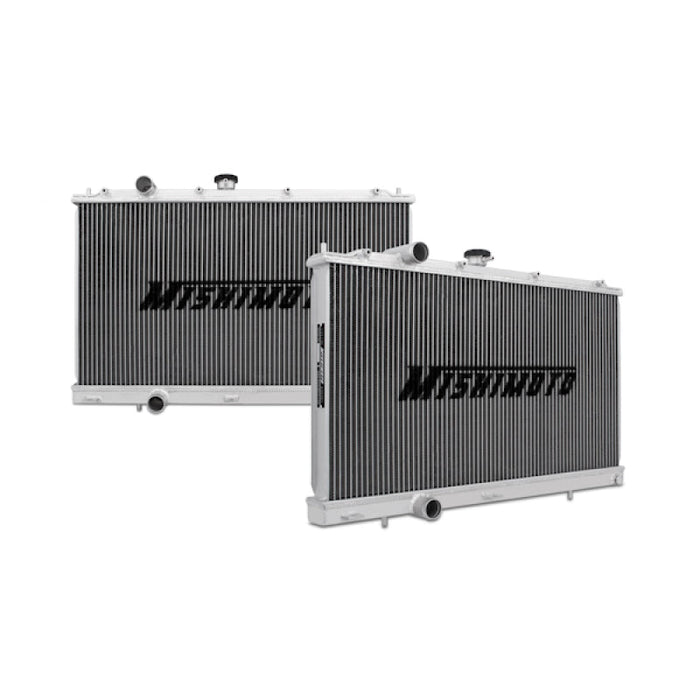 Aluminum radiator covers for bmw s100 displayed in mishimoto mitsubishi lancer evo iv-vi manual aluminum radiator