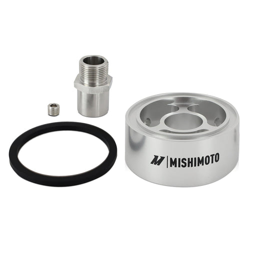 Mishimoto oil filter spacer with rubber ring - metal object for m22 x 1.5 thread, silver