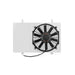 Mishimoto r33/r34 nissan skyline aluminum fan shroud kit - white fan with black wire on side