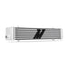 Mishimoto universal tube and fin cross flow performance oil cooler with black and white stripe radiator
