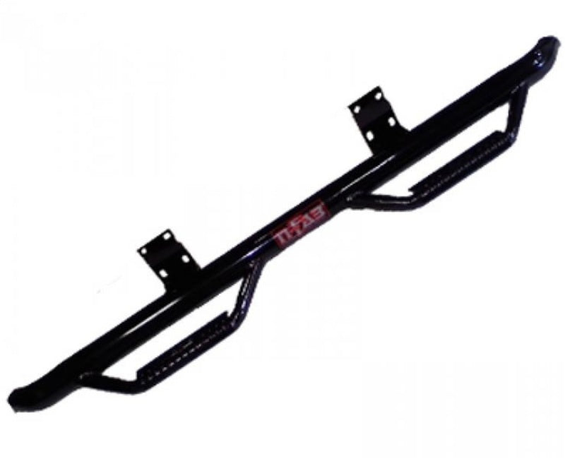 N-fab nerf steps black w2w 2in on toyota tacoma double cab - cab length black bumper