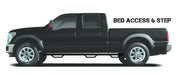 Black truck n-fab nerf step for toyota tacoma double cab 6ft bed with bed access