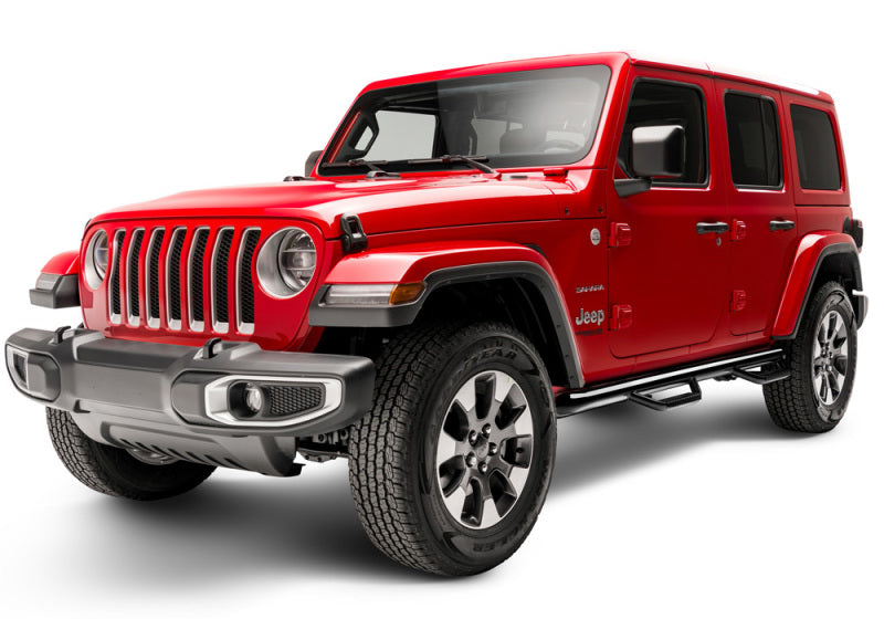 Jeep wrangler jl suv with n-fab gloss black wheel nerf steps - w2w concept image