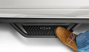 Man standing next to car - n-fab podium lg 07-17 jeep wrangler jk 4 door all-tex black step design