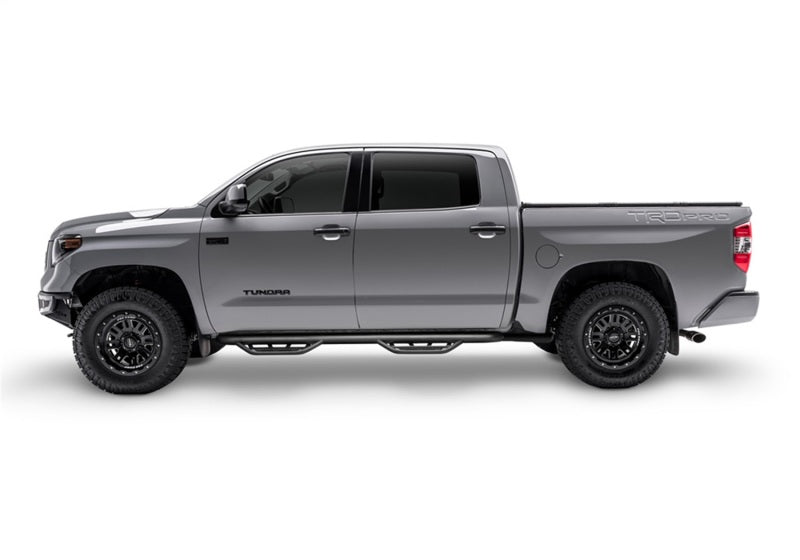 Gray truck front end on n-fab podium lg for toyota tacoma double cab - tex. Black