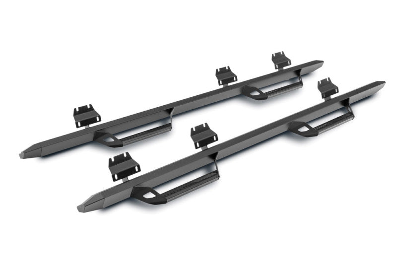 Black n-fab predator pro step system for bmw e-class front bumper bars