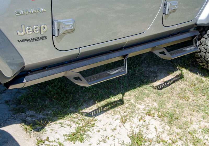 N-fab predator pro step system for 2018 jeep wrangler jl suv - tex. Black