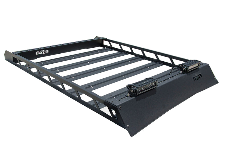 Black steel roof rack for toyota 4 runner with white background