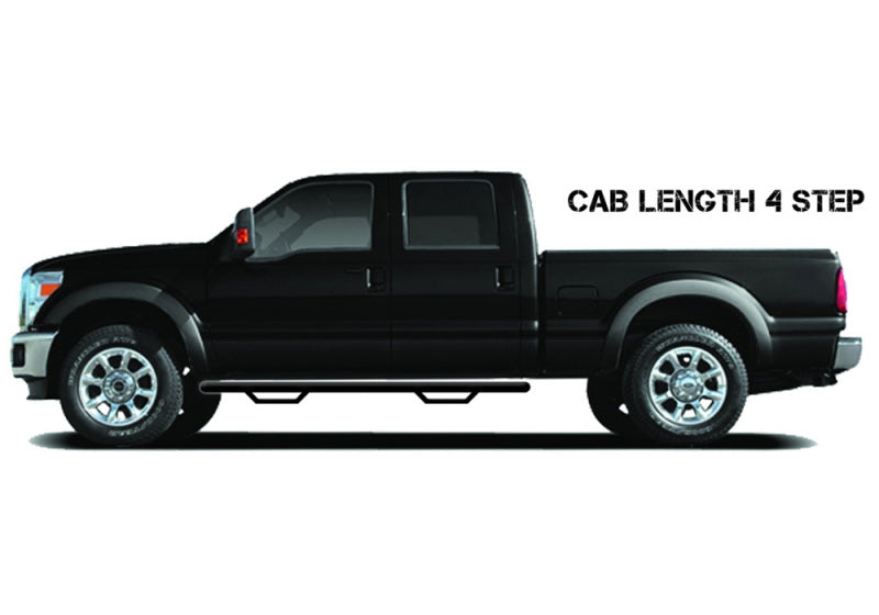 Black truck nerf step for 05-15 toyota tacoma double cab 5ft short bed - cab length - tex. Black