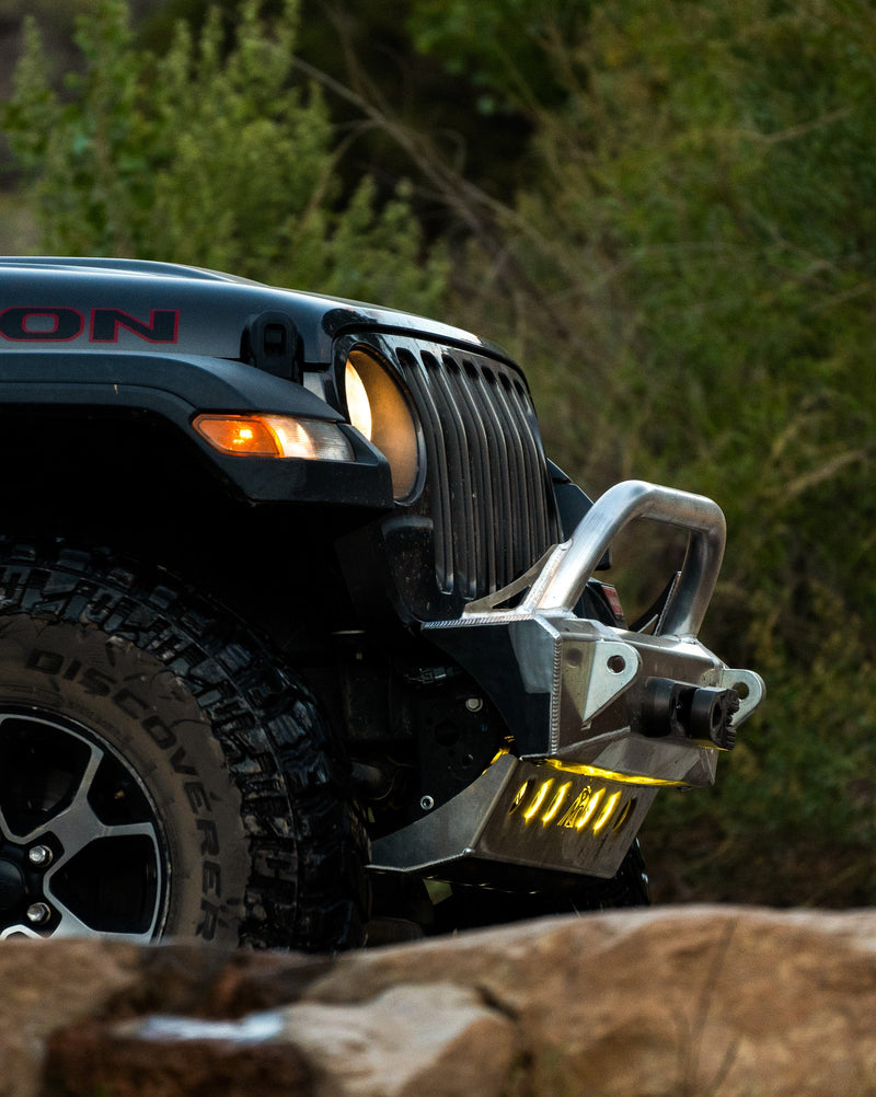 JL/JT Baja S1 LED Pod Mount — Aluminum Front Skid Compatible
