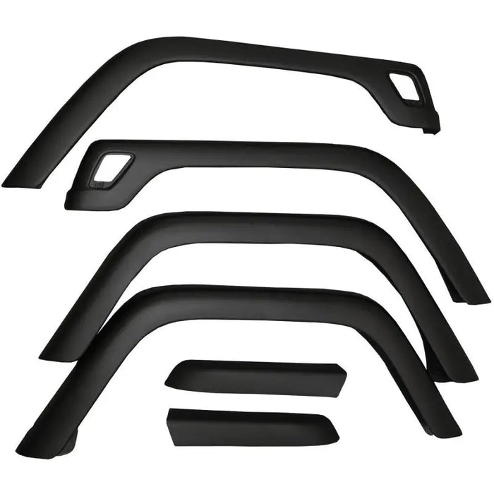 Black plastic side steps for Jeep Wrangler fender flare kit