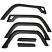 Black plastic side steps for Jeep Wrangler fender flare kit