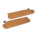 Leather luggage straps on Omix Camel Sunvisors for Jeep Wrangler TJ