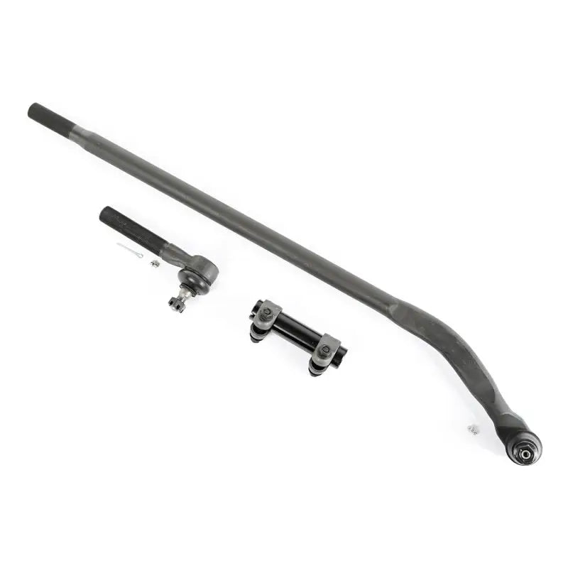 Omix Drag Link Kit for 07-18 Jeep Wrangler JK/JKU: close up of steering link and arm