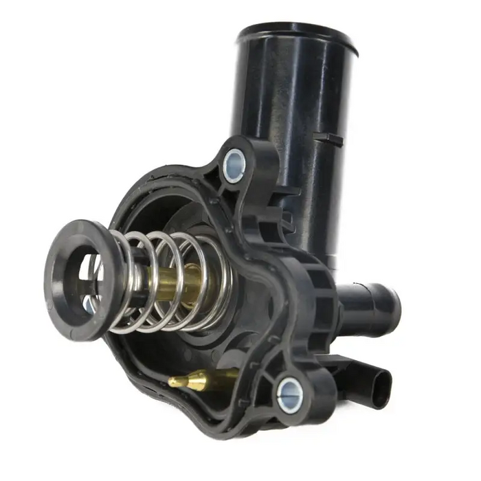 Omix thermostat housing with black plastic cover - throttle control valve.