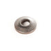 A small metal washer on a white background