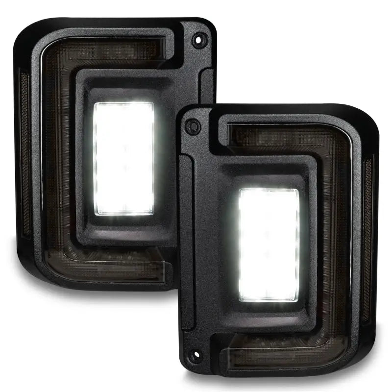 Pair of flush mount LED tail lights for Jeep Wrangler JK - Tinted