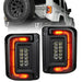 Pair of red LED tail lights for Jeep Wrangler JK Flush Mount LED Tail Lights - Tinted.