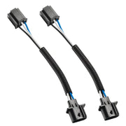 Jeep Wrangler JK switchback LED halo headlights black and blue wire.