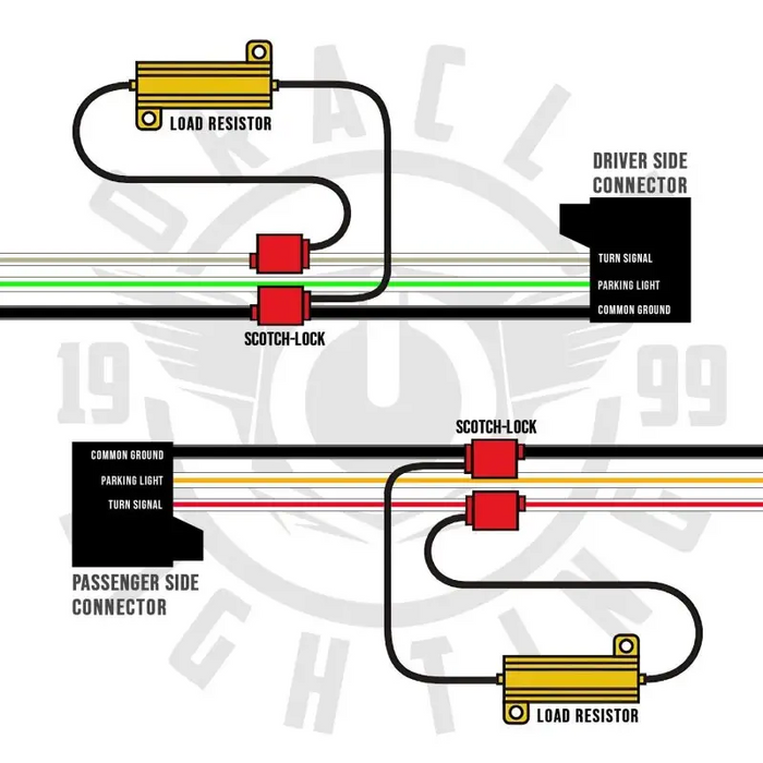 Jeep Wrangler JK Switchback LED Headlights Wiring Diagram